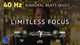 Limitless Focus  - 40Hz Gamma Binaural Beats, Brainwave Music for Improved Memory