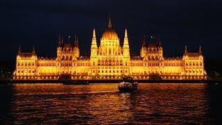 Budapest by night:  Buda Castle, Parliament & Chain Bridge