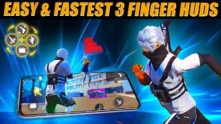 Best 3 Finger Custom Hud | 3 Finger Custom Hud Free Fire |3 Finger Super Movement Custom Hud
