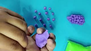 How to make grapes with soft clay#diy #craft #airclay #wsart190 #polymerclay