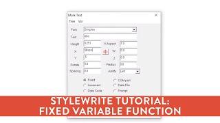 StyleWrite Tutorial: Fixed Variable - Pin Marking with Style