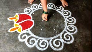 Christmas special kolam/xmas simple rangoli designs/merry Christmas rangoli/Amazingrangoli