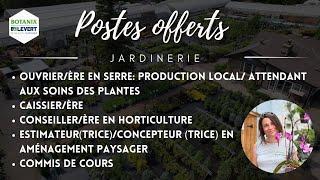 Postes JARDINERIE 2024