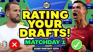 EURO FANTASY MD1 RATING YOUR DRAFTS | Euro 2024 Fantasy Football