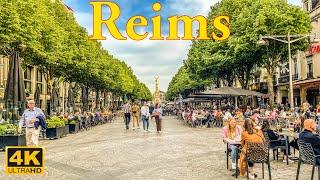 Reims , France   - 4K HDR Walking Tour - April 2022 | Reims 4K | A Walk In Paris