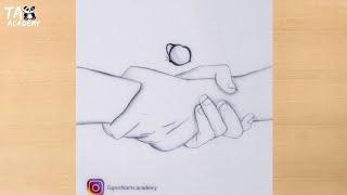 couple love hand pencildrawing@Taposhikidsacademy