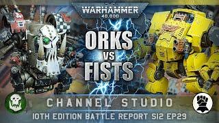 Orks vs Imperial Fists Space Marines Warhammer 40K Battle Report 10th Edition 2000pts