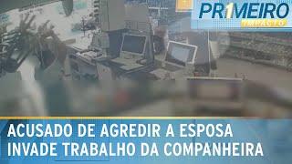 Marido invade local de trabalho da companheira e colega dela reage | Primeiro Impacto (17/07/24)