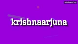 HOW TO SAY KRISHNAARJUNA? #krishnaarjuna