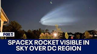 SpaceX’s Polaris Dawn rocket visible in sky over DC region during Tuesday’s launch