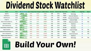 How to Build a Dividend Stock Watchlist in Google Sheets!