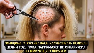 ЖЕНЩИНА ОТКАЗЫВАЛАСЬ РАСЧЁСЫВАТЬ ВОЛОСЫ ЦЕЛЫЙ ГОД, ПОКА ПАРИКМАХЕР НЕ ОБНАРУЖИЛ ШОКИРУЮЩУЮ ПРИЧИНУ..