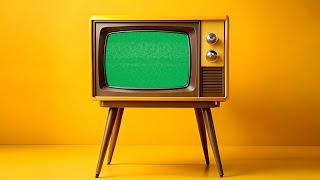 Epic Yellow Retro TV Green Screen | Vintage | Global Kreators