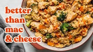 Broccoli Cheddar Chicken Couscous with Butternut Squash | Ambitious Kitchen