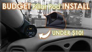 No-Drill Budget A-Pillar Gauge Pod Install (under $10!)