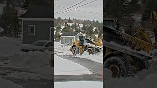 Making Way for Firefighters: City Loader clears snow from Hydrant #snow #loaders #snowplow