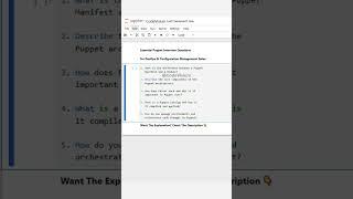 Essential Puppet Interview Questions for DevOps & Configuration Management Roles CodeVisium #Puppet