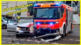 [Schwerer Verkehrsunfall mit Elektro-LHF] Berliner Feuerwehr || Einsatzfahrten+Einsatzstelle 》O-Ton