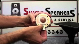 Speaker Repair Foster H025 and Cerwin Vega Horn Diaphragm Replacement by Simply Speakers