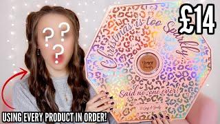 Full Face Of *CHEAP* ADVENT CALENDAR Makeup + UNBOXING! *Sunkissed*