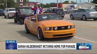 Olympic gold medalist Sarah Hildebrandt honored by Michiana community at parade