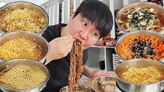 무인라면가게에서 라면7봉지에 밥까지 약4천칼로리 먹방!! [ 4000kcal Ramyun Mukbang ]