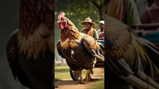 Giant Chicken Drives a Car with People 