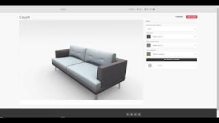 3D Couch Configuration by Expivi Product Configurator