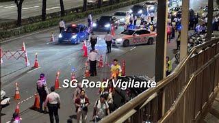 21dec2024 cte & aye singapore traffic police conducting roadblock on expressway for  drink driving