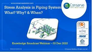 Webinar on Stress Analysis in Piping Network | Free CPD/CE Certificates for Assessment