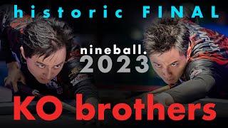 Historic Final  -- 2 brothers | KO Pin Yi vs Ko Ping Chung | Invitational 9 ball