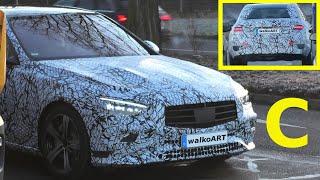 Mercedes Erlkönig C-Klasse C-Class W206 weniger getarnt * prototype less camouflaged 4K SPY VIDEO