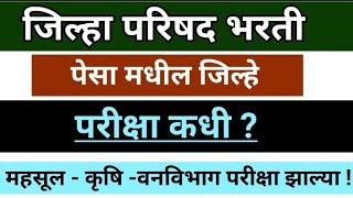 जिल्हा परिषद भरती पेसा वरील परीक्षा कधी ? | zp bharti pesa case update | pesa district exam date ?