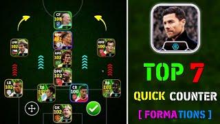 Top 7 Best Quick Counter Custom Formation In eFootball 2024 Mobile | Best Custom Formation For QC