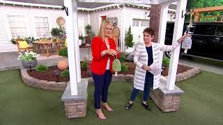 Evergreen 7" Mosaic Glass Hanging Garden Bell on QVC