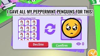 AHHH MY GOAL WAS MEGA PEPPERMINT PENGUIN  BUT I GAVE 16 FOR THIS OFFER  W/F/L? Adopt Me - Roblox