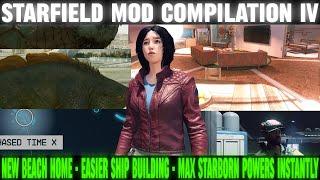 Starfield Mods Compilation 4 - New Beach Home, Furnishings, Easier Ship Building, & More | Starfield