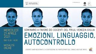 Emozioni, Linguaggio, Autocontrollo - Seminario online