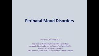 Perinatal Mood Disorders