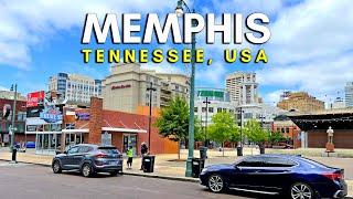 Tennessee Walking Tour, USA   Downtown Memphis travel guide - 4K