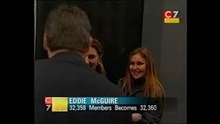 Eddie McGuire spruiking after 1999 Presidents Meeting. Football Feedback