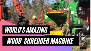 Amazing wood shredder  Machine | Wood cutter | wood crusher | wood chipper | wood pulverizer |