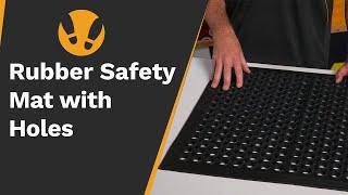 Rubber Safety Mat with Holes Product Demonstration | Matshop