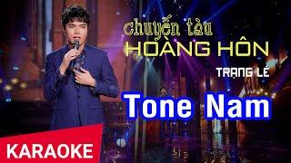 KARAOKE Chuyến Tàu Hoàng Hôn Tone Nam (Dm) | Trạng Lê | Nhan KTV