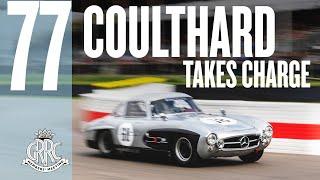 David Couthard's Mercedes 300SL carves through traffic