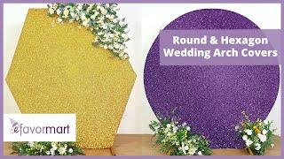 Round & Hexagon Wedding Arch Covers | eFavormart.com