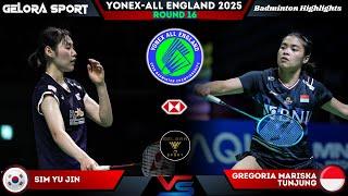 Gergoria Mariska TUNJUNG (INA) vs SIM Yu Jin (KOR) All England 2025 Badminton