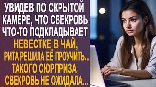 Увидев по скрытой камере, что свекровь что-то подкладывает невестке в чай, Рита решила...