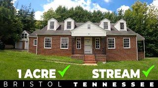 Farmhouse on 1 Acre with a Stream For Sale in Bristol Tennessee