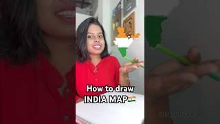 How to draw INDIA map easily #Shorts